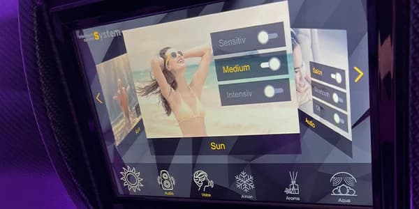 Full touchscreen cabin controls