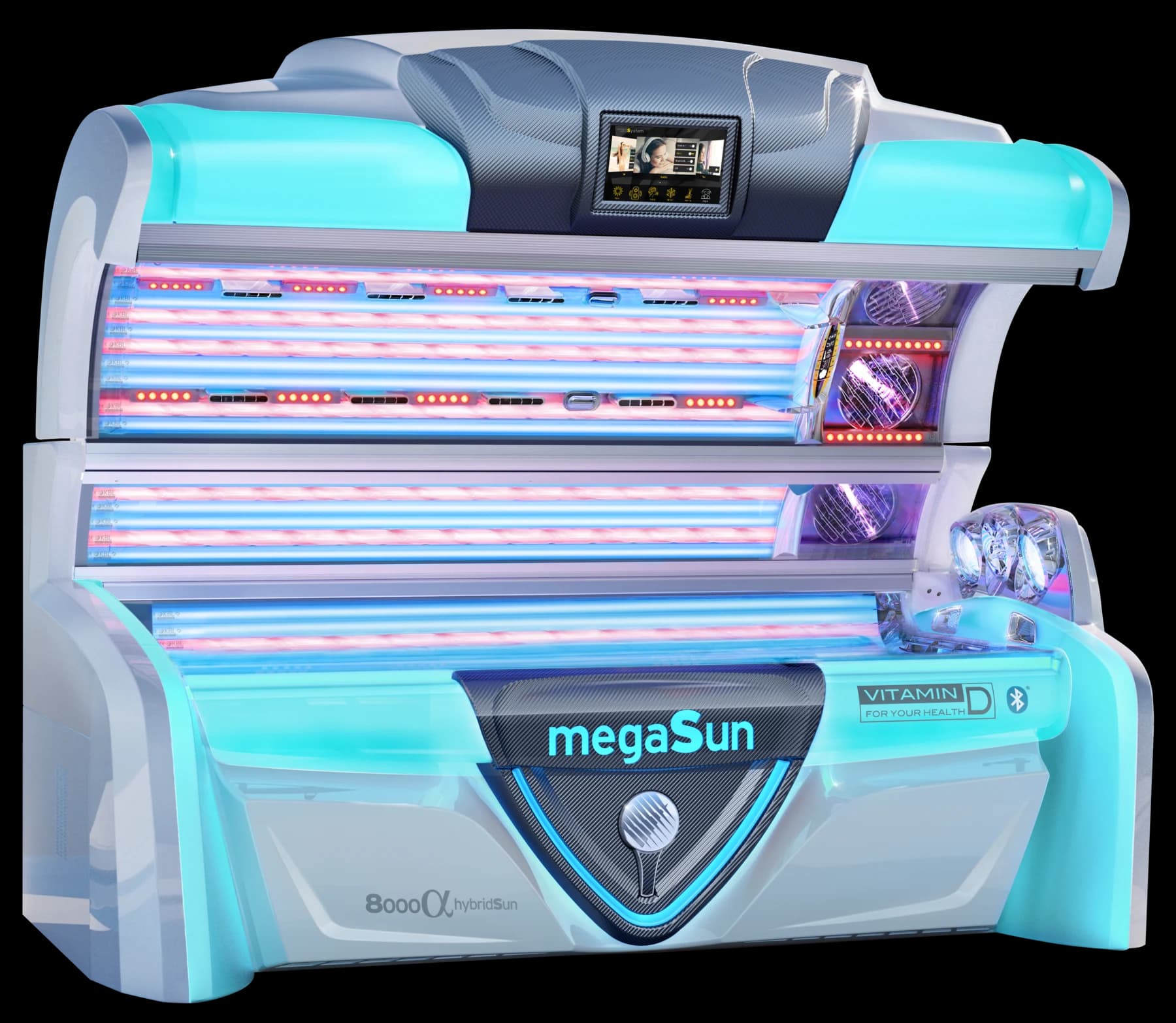 KBL MegaSun 8000α HybridSun open with canopy lit